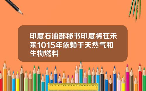 印度石油部秘书印度将在未来1015年依赖于天然气和生物燃料