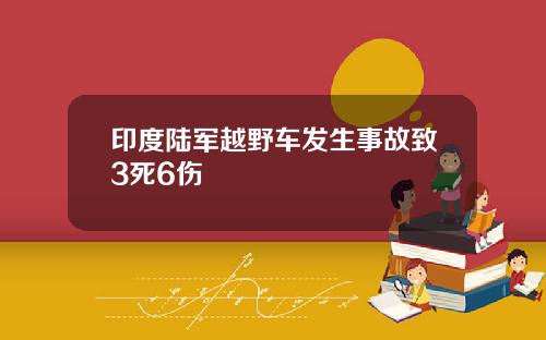 印度陆军越野车发生事故致3死6伤