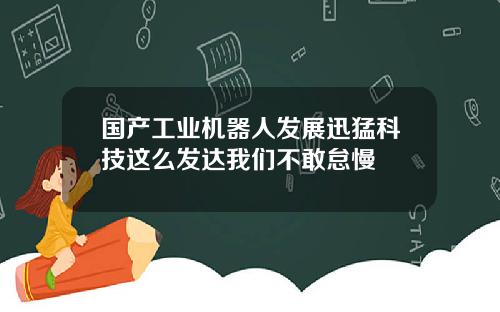 国产工业机器人发展迅猛科技这么发达我们不敢怠慢