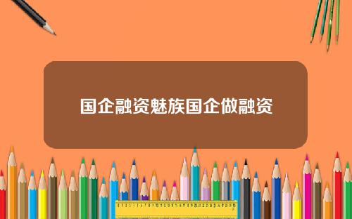 国企融资魅族国企做融资