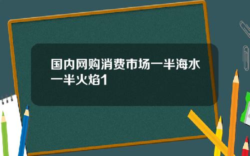 国内网购消费市场一半海水一半火焰1