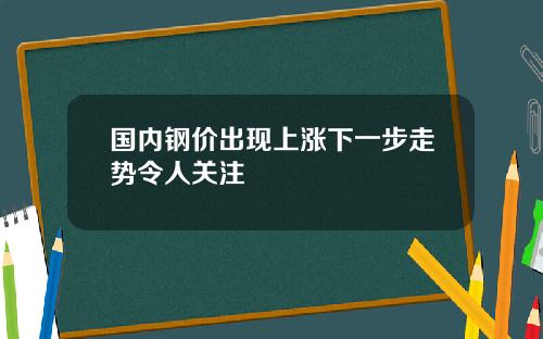 国内钢价出现上涨下一步走势令人关注