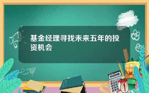 基金经理寻找未来五年的投资机会