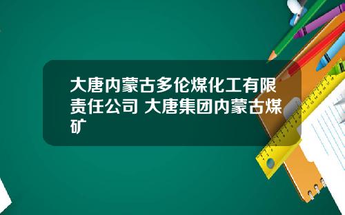 大唐内蒙古多伦煤化工有限责任公司 大唐集团内蒙古煤矿