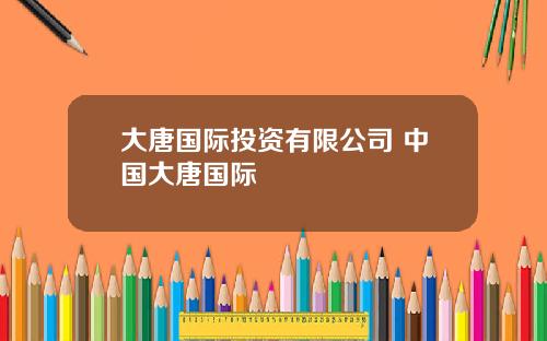 大唐国际投资有限公司 中国大唐国际