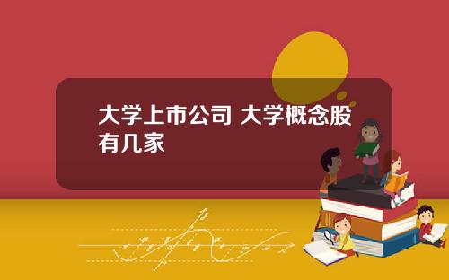 大学上市公司 大学概念股有几家
