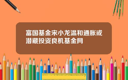 富国基金宋小龙温和通胀或潜藏投资良机基金网