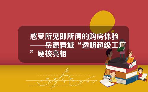 感受所见即所得的购房体验——岳麓青城“透明超级工厂”硬核亮相