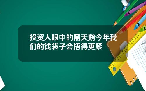 投资人眼中的黑天鹅今年我们的钱袋子会捂得更紧