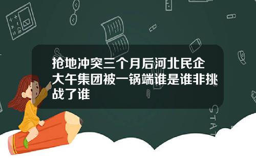 抢地冲突三个月后河北民企大午集团被一锅端谁是谁非挑战了谁