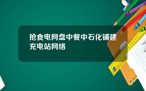 抢食电网盘中餐中石化铺建充电站网络