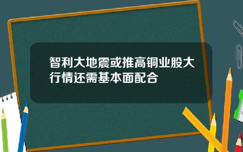 智利大地震或推高铜业股大行情还需基本面配合