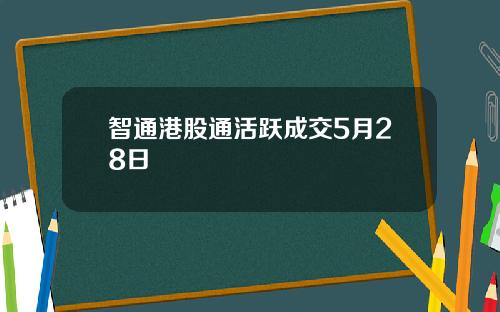 智通港股通活跃成交5月28日