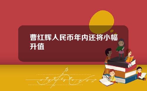 曹红辉人民币年内还将小幅升值