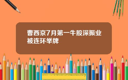 曹西京7月第一牛股深振业被连环举牌