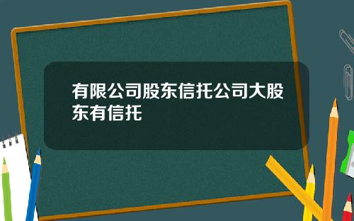 有限公司股东信托公司大股东有信托
