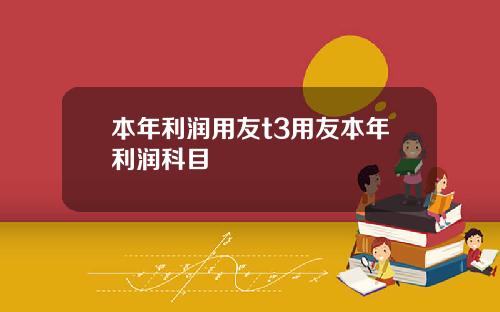 本年利润用友t3用友本年利润科目