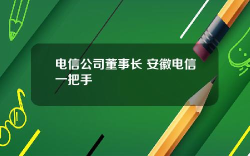 电信公司董事长 安徽电信一把手