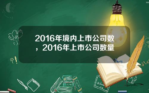 2016年境内上市公司数，2016年上市公司数量