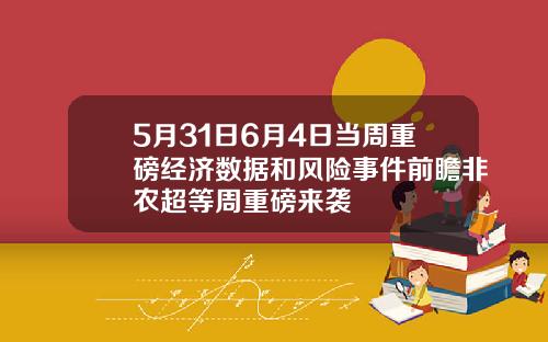 5月31日6月4日当周重磅经济数据和风险事件前瞻非农超等周重磅来袭