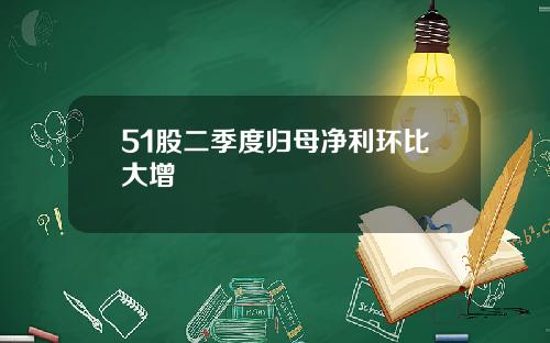 51股二季度归母净利环比大增