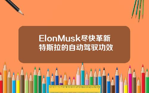 ElonMusk尽快革新特斯拉的自动驾驭功效