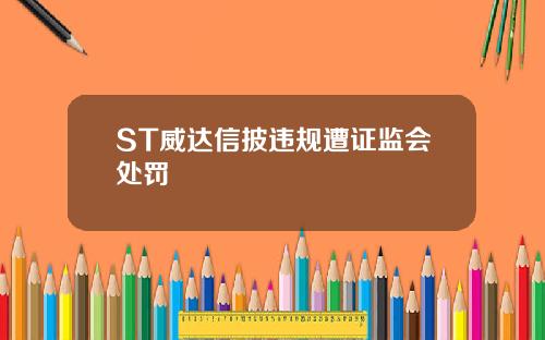 ST威达信披违规遭证监会处罚