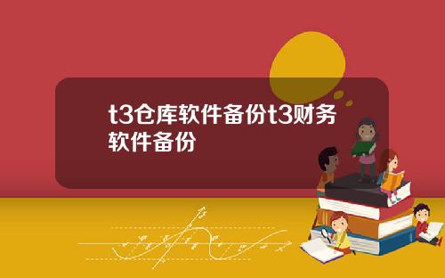 t3仓库软件备份t3财务软件备份