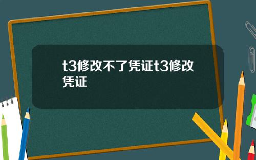 t3修改不了凭证t3修改凭证