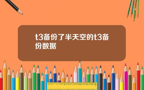 t3备份了半天空的t3备份数据
