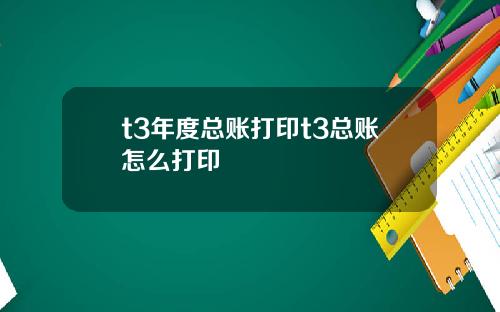 t3年度总账打印t3总账怎么打印
