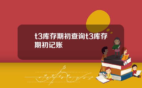 t3库存期初查询t3库存期初记账