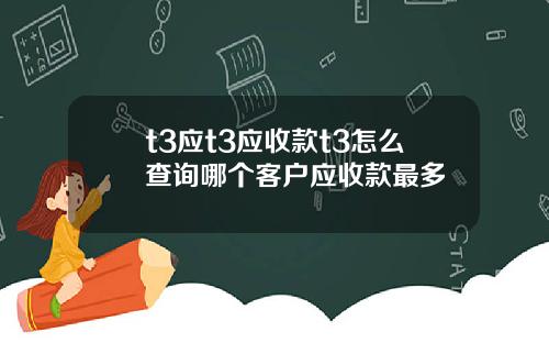 t3应t3应收款t3怎么查询哪个客户应收款最多