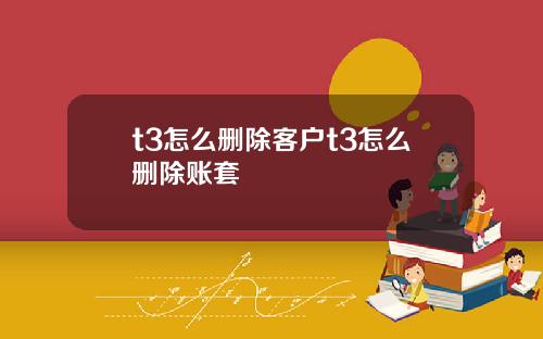 t3怎么删除客户t3怎么删除账套