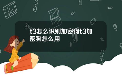 t3怎么识别加密狗t3加密狗怎么用
