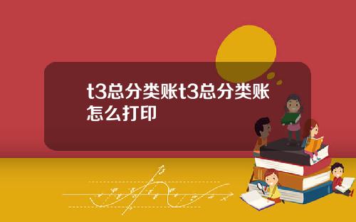 t3总分类账t3总分类账怎么打印