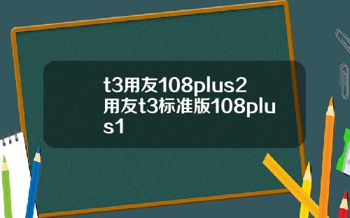 t3用友108plus2用友t3标准版108plus1