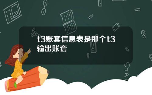t3账套信息表是那个t3输出账套
