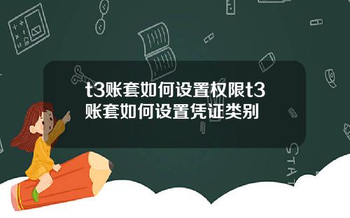 t3账套如何设置权限t3账套如何设置凭证类别
