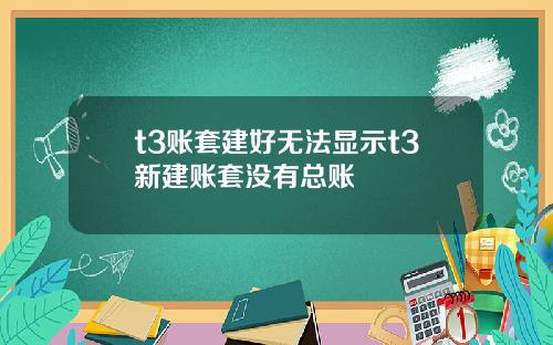 t3账套建好无法显示t3新建账套没有总账
