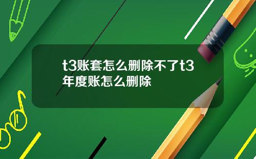 t3账套怎么删除不了t3年度账怎么删除