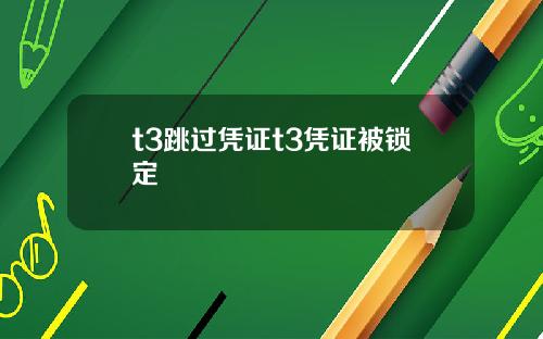 t3跳过凭证t3凭证被锁定