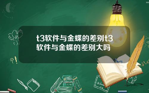t3软件与金蝶的差别t3软件与金蝶的差别大吗
