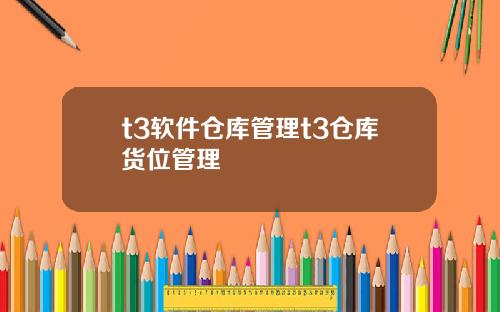 t3软件仓库管理t3仓库货位管理