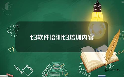 t3软件培训t3培训内容