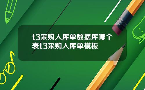 t3采购入库单数据库哪个表t3采购入库单模板