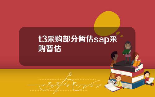 t3采购部分暂估sap采购暂估