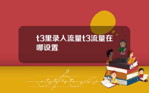 t3里录入流量t3流量在哪设置
