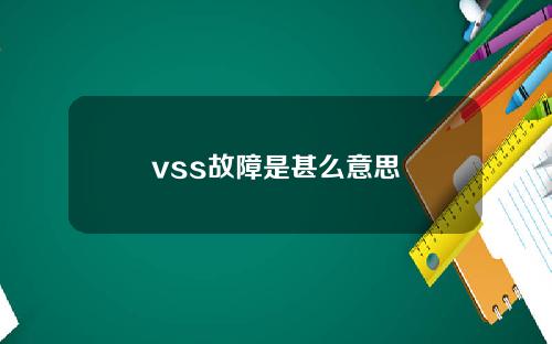 vss故障是甚么意思