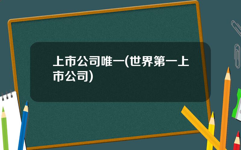 上市公司唯一(世界第一上市公司)